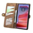 For Motorola Moto G75 5G Geometric Zipper Wallet Side Buckle Leather Phone Case(Brown) - 3