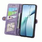 For Motorola Moto G Power 2025 Geometric Zipper Wallet Side Buckle Leather Phone Case(Purple) - 3