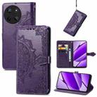 For Realme 11 4G Global Mandala Flower Embossed Leather Phone Case(Purple) - 1