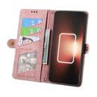 For Realme GT NEO 5 Geometric Zipper Wallet Side Buckle Leather Phone Case(Pink) - 3