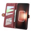For Realme GT NEO 5 Geometric Zipper Wallet Side Buckle Leather Phone Case(Red) - 3