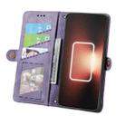 For Realme GT NEO 5 Geometric Zipper Wallet Side Buckle Leather Phone Case(Purple) - 3