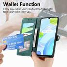 For Realme 6 Pro Geometric Zipper Wallet Side Buckle Leather Phone Case(Green) - 3