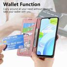 For Realme V13  5G / 8 5G Geometric Zipper Wallet Side Buckle Leather Phone Case(Pink) - 3