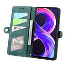 For Realme 8 / 8 Pro Geometric Zipper Wallet Side Buckle Leather Phone Case(Green) - 3