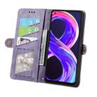 For Realme 8 / 8 Pro Geometric Zipper Wallet Side Buckle Leather Phone Case(Purple) - 3