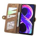 For Realme 8 / 8 Pro Geometric Zipper Wallet Side Buckle Leather Phone Case(Brown) - 3