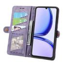 For Realme Note 50 Geometric Zipper Wallet Side Buckle Leather Phone Case(Purple) - 3