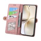 For Realme 14 Pro+ Geometric Zipper Wallet Side Buckle Leather Phone Case(Pink) - 3