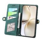 For Realme 14 Pro+ Geometric Zipper Wallet Side Buckle Leather Phone Case(Green) - 3