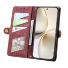 For Realme 14 Pro+ Geometric Zipper Wallet Side Buckle Leather Phone Case(Red) - 3