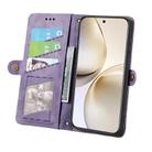 For Realme 14 Pro+ Geometric Zipper Wallet Side Buckle Leather Phone Case(Purple) - 3
