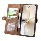 For Realme 14 Pro+ Geometric Zipper Wallet Side Buckle Leather Phone Case(Brown) - 3