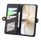 For Realme 14 Pro+ Geometric Zipper Wallet Side Buckle Leather Phone Case(Black) - 3