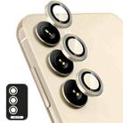 For Samsung Galaxy S23 FE 5G ENKAY Hat-Prince 9H Rear Camera Lens Aluminium Alloy Tempered Glass Film(Gold) - 1