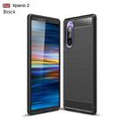 Brushed Texture Carbon Fiber TPU Case for Sony Xperia 2(Black) - 1