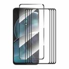 For Motorola Moto G14 5pcs ENKAY Full Glue High Aluminum-silicon Tempered Glass Film - 1