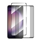 For Samsung Galaxy S23 FE 5G 5pcs ENKAY Full Glue High Aluminum-silicon Tempered Glass Film - 1
