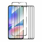 For Samsung Galaxy A05s 5pcs ENKAY Hat-Prince Full Glue High Aluminum-silicon Tempered Glass Film - 1