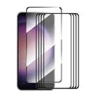 For Samsung Galaxy S24 FE 5G 5pcs ENKAY Hat-Prince Full Glue High Aluminum-silicon Tempered Glass Film - 1