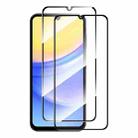 For Samsung Galaxy A15 4G / 5G 2pcs ENKAY Hat-Prince Full Glue High Aluminum-silicon Tempered Glass Film - 1