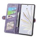 For Honor 90 Lite / X50i Geometric Zipper Wallet Side Buckle Leather Phone Case(Purple) - 3