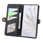 For Honor 90 Geometric Zipper Wallet Side Buckle Leather Phone Case(Black) - 3