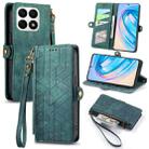 For Honor X8A Geometric Zipper Wallet Side Buckle Leather Phone Case(Green) - 1