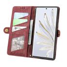 For Honor Magic4 Pro Geometric Zipper Wallet Side Buckle Leather Phone Case(Red) - 3