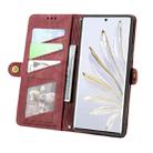 For Honor 60 Geometric Zipper Wallet Side Buckle Leather Phone Case(Red) - 3