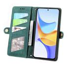 For Honor Play 50 Plus Geometric Zipper Wallet Side Buckle Leather Phone Case(Green) - 3