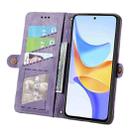 For Honor Play 50 Plus Geometric Zipper Wallet Side Buckle Leather Phone Case(Purple) - 3