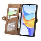 For Honor Play 50 Plus Geometric Zipper Wallet Side Buckle Leather Phone Case(Brown) - 3