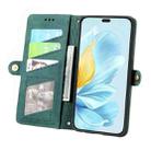 For Honor 200 Lite Global  Geometric Zipper Wallet Side Buckle Leather Phone Case(Green) - 3