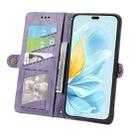 For Honor 200 Lite Global  Geometric Zipper Wallet Side Buckle Leather Phone Case(Purple) - 3