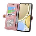 For Honor X30 Geometric Zipper Wallet Side Buckle Leather Phone Case(Pink) - 3