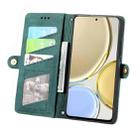 For Honor X30 Geometric Zipper Wallet Side Buckle Leather Phone Case(Green) - 3