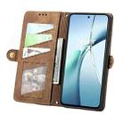 For Honor 200 Smart Geometric Zipper Wallet Side Buckle Leather Phone Case(Brown) - 3