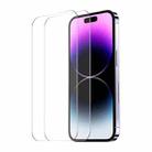 For iPhone 15 Pro 2pcs NKAY 0.26mm 9H 2.5D High Aluminum-silicon Tempered Glass Film - 1