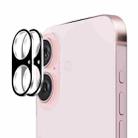 For iPhone 16 / 16 Plus 2pcs ENKAY Hat-Prince 9H Rear Camera Lens Tempered Glass Film - 1