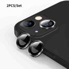 For iPhone 15 / 15 Plus ENKAY 9H Rear Lens Aluminium Alloy Tempered Glass Film(Black) - 1