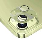 For iPhone 15 / 15 Plus ENKAY Aluminium Alloy Tempered Glass Lens Cover Film(Yellow) - 1