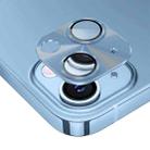 For iPhone 15 / 15 Plus ENKAY Aluminium Alloy Tempered Glass Lens Cover Film(Blue) - 1
