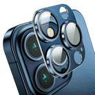 For iPhone 15 Pro / 15 Pro Max ENKAY Anti-reflection Camera Lens Aluminium Alloy Tempered Glass Film(Dark Blue) - 1