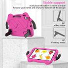 For iPad Air 11 2024 Ice Baby EVA Shockproof Hard PC Tablet Case(RoseRed+Black) - 3