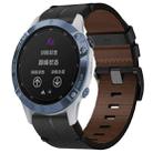 For Garmin Fenix 6 GPS 22mm Leather Texture Watch Band(Black) - 1