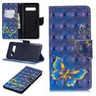 3D Colored Drawing Pattern Horizontal Flip Leather Case for Galaxy S10 Plus, with Holder & Card Slots & Wallet(Butterfly) - 1