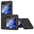 For Samsung Galaxy Z Flip7 5G Skin Feel Magnetic MagSafe Shockproof Phone Case(Black) - 1