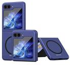 For Samsung Galaxy Z Flip7 5G Skin Feel Magnetic MagSafe Shockproof Phone Case(Blue) - 1