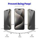 For iPhone 16 Pro Max ENKAY Hat-Prince 28 Degree Anti-peeping Tempered Glass Full Screen Film - 2